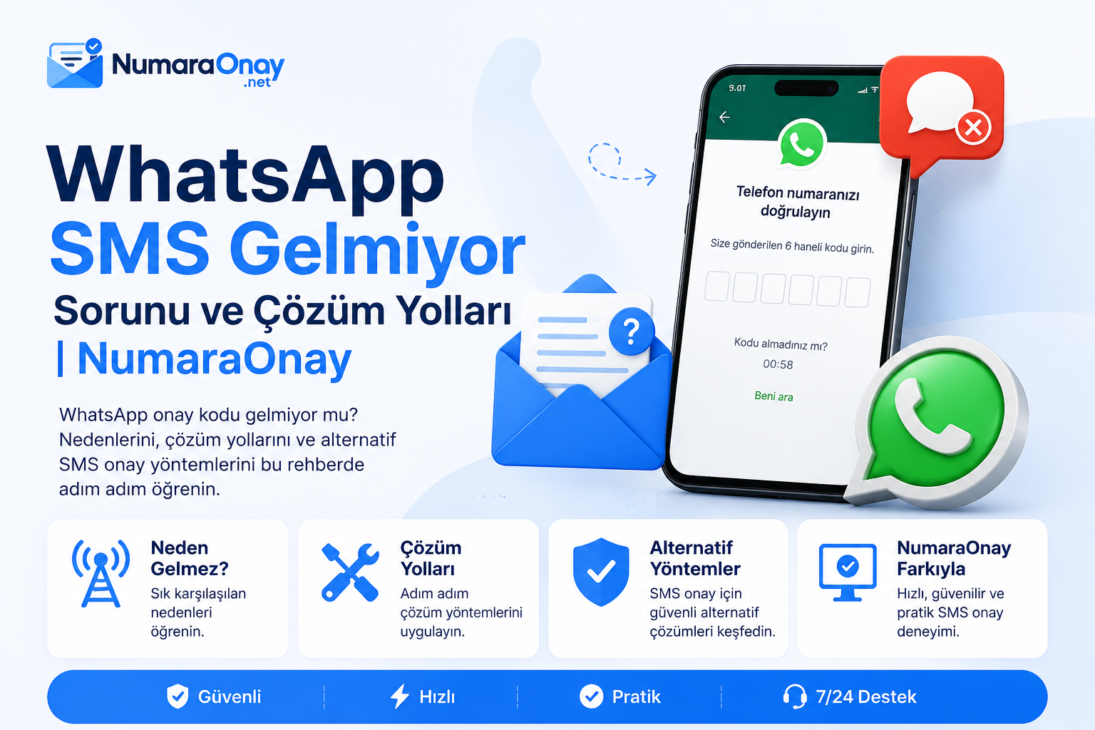 WhatsApp SMS Gelmiyor Sorunu ve Çözüm Yolları | NumaraOnay
